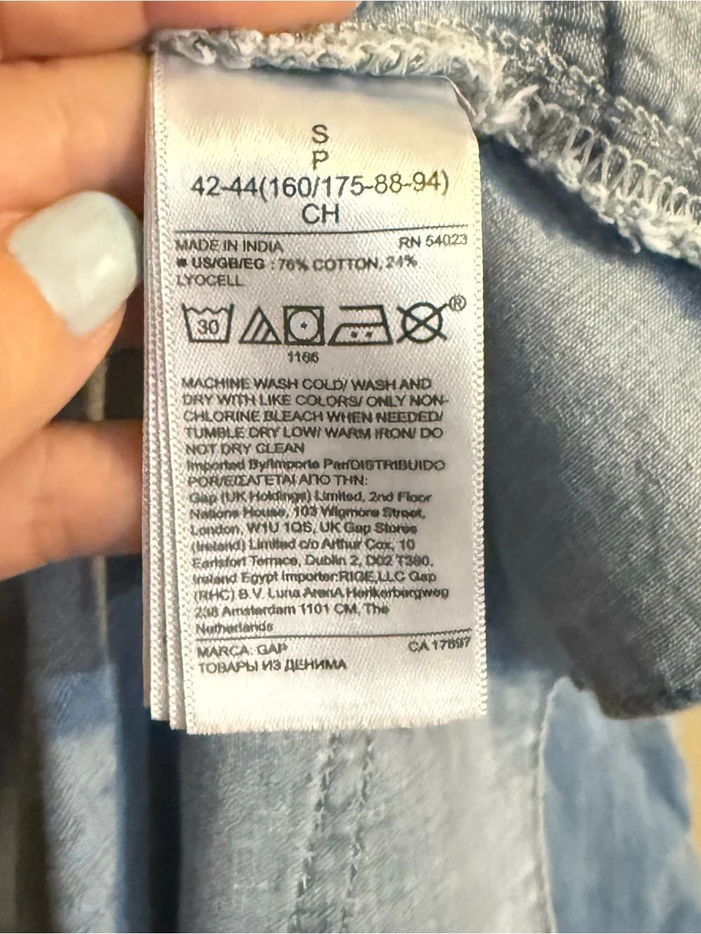 GAP Light Blue Chambray V-Neck MIDI Dress, small